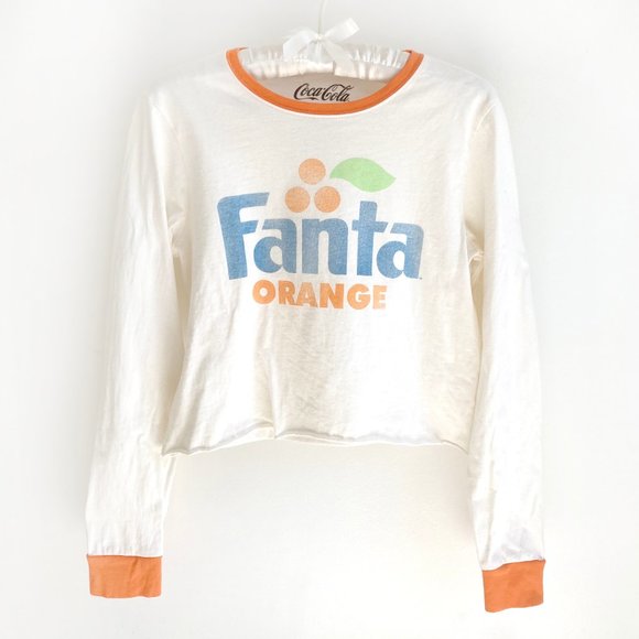 Coca Cola Tops - Fanta Orange Cropped Ringer T-Shirt